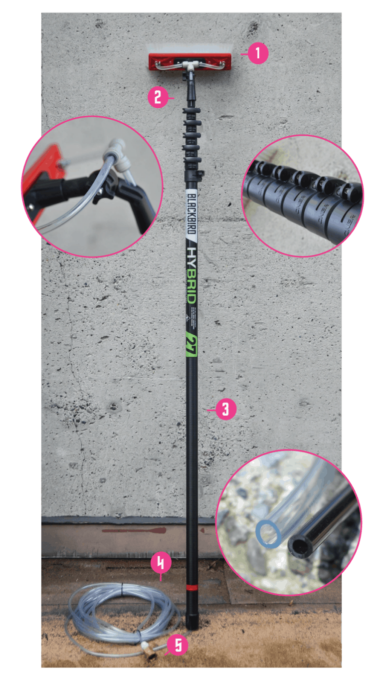 COMPOSITE CARBON FIBER WINDOW CLEANING POLE 27 FEET