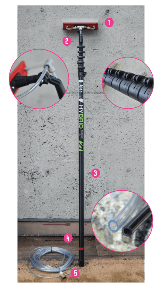 COMPOSITE CARBON FIBER WINDOW CLEANING POLE 27 FEET