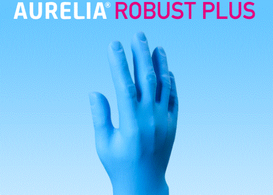 ROBUST PLUS BLUE NITRILE GLOVES LARGE FULL CASE 10 BOXES PER CASE 100 PER BOX (MASTER CASE)